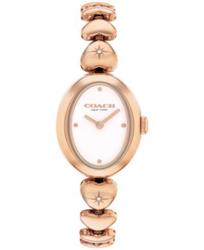 Женские часы COACH Sammy Rose Gold Tone Stainless Steel Heart Bracelet 22.5mm
