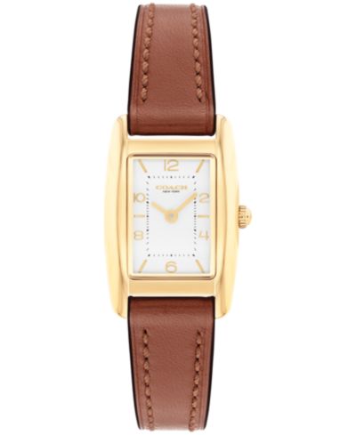 COACH Женские часы Reese Saddle Leather Strap, 20x30mm