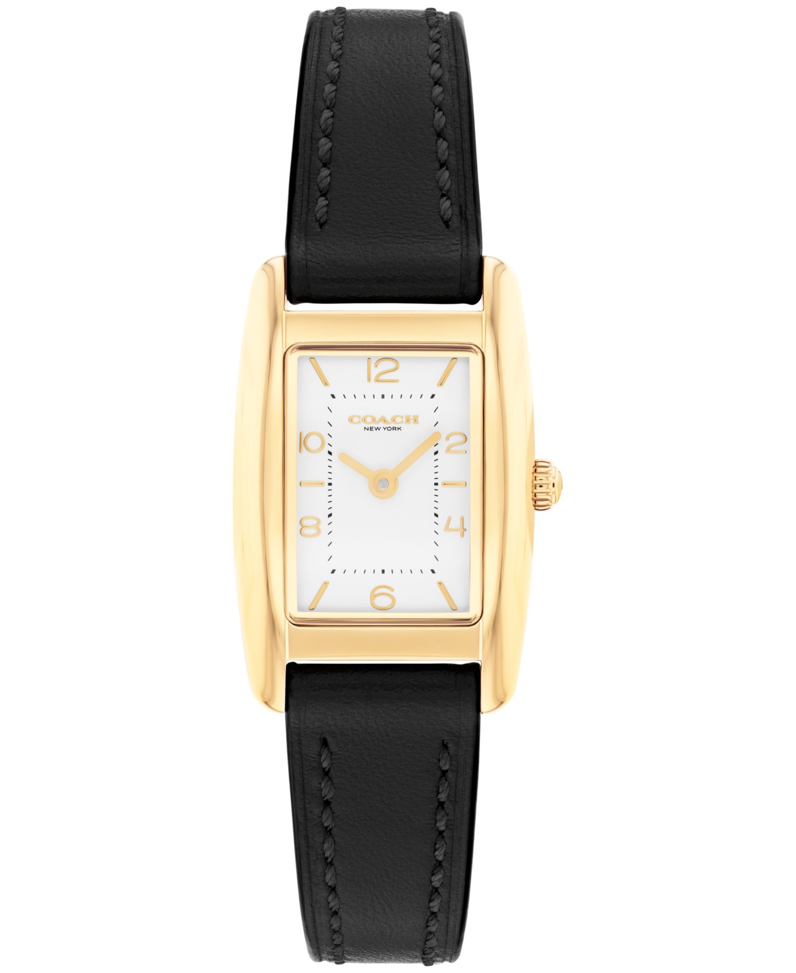 Женские часы COACH Reese Black Leather Strap, 20x30mm