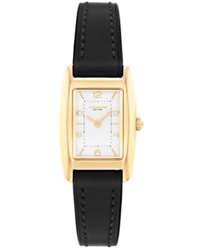 Женские часы COACH Reese Black Leather Strap, 20x30mm