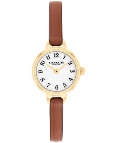 Женские часы Coach Women's Iris Saddle Leather Strap 22.5mm