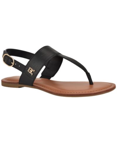 Tommy Hilfiger Women's Lenian T-Strap Flat Slingback Sandal