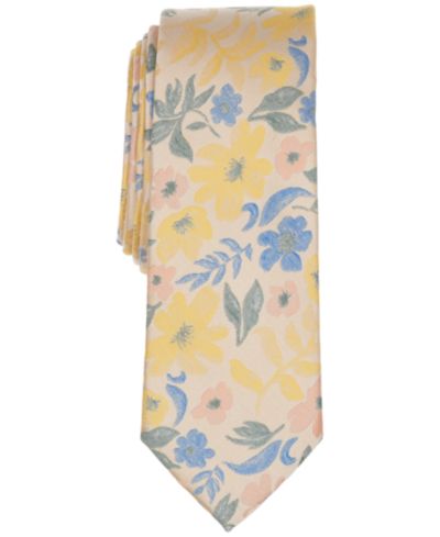 Bar III Мужской галстук Newell Floral, эксклюзив Macy's