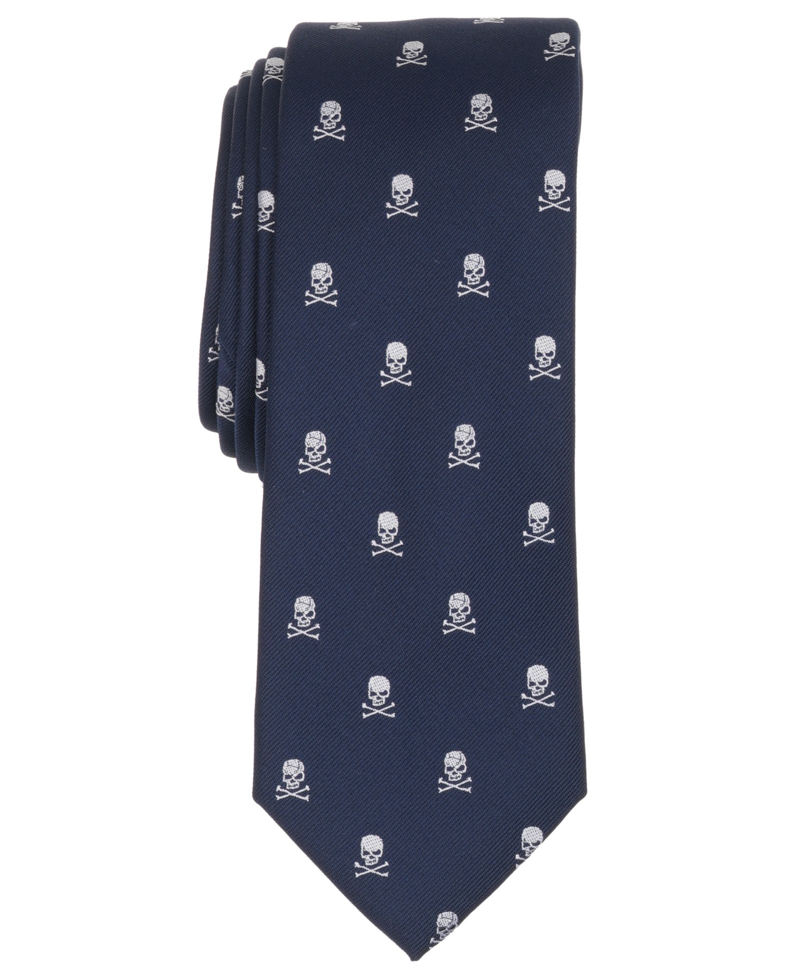 Bar III Men's Cross-Bone Solid Skinny Tie, Macy's Exclusive