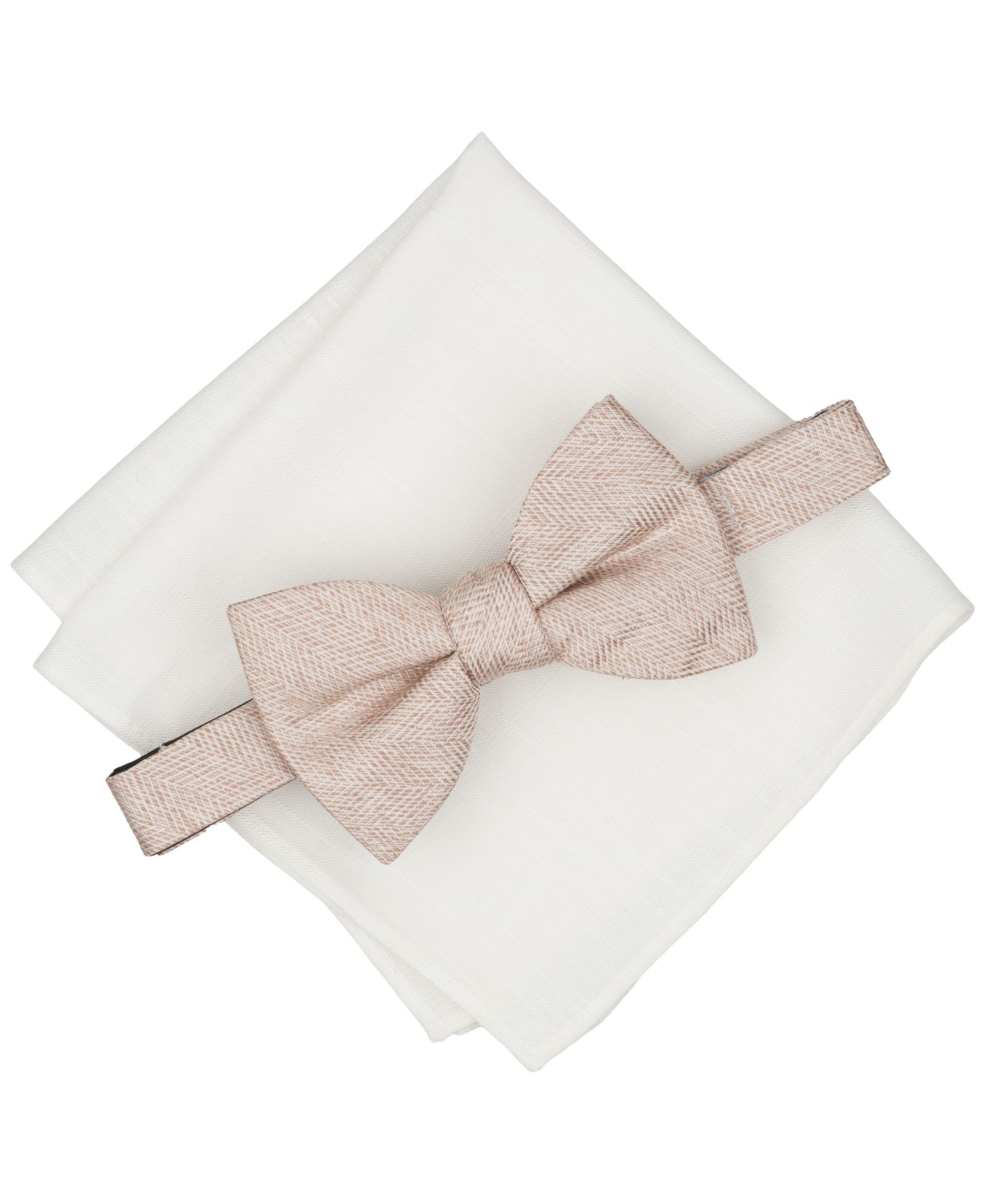 Мужской набор Bar III Melange Chevron Solid Bow Tie и Pocket Square, 2-Piece Set