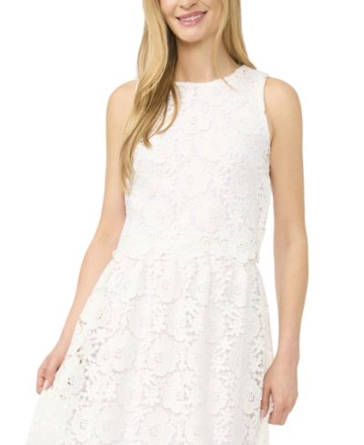CeCe Women's Lace Crew Neck Top