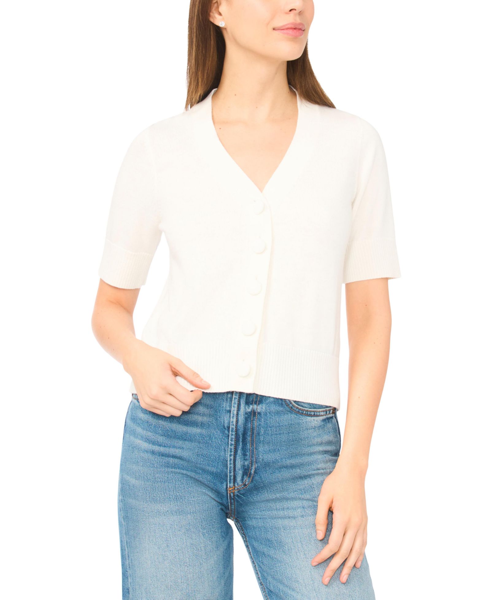 Женский кардиган CeCe V-Neck Short-Sleeve