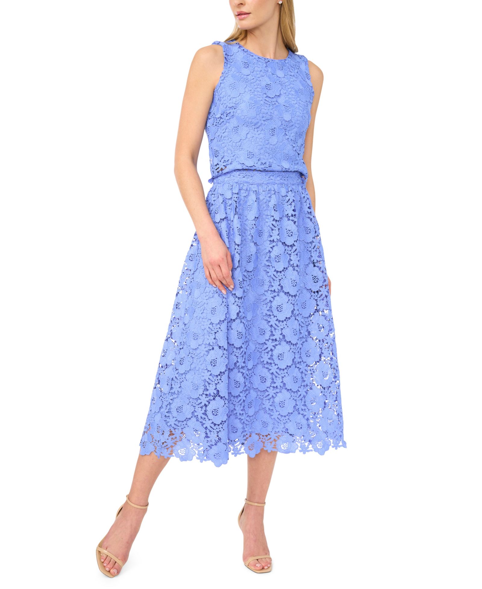 CeCe Women's Lace A-Line Midi Skirt