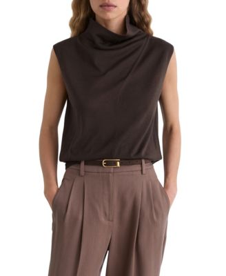 Женский свитер REISS Honey без рукавов с вырезом Slouch Neck