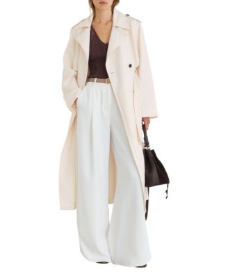 Женский двубортный тренч REISS Charli из смесового льна