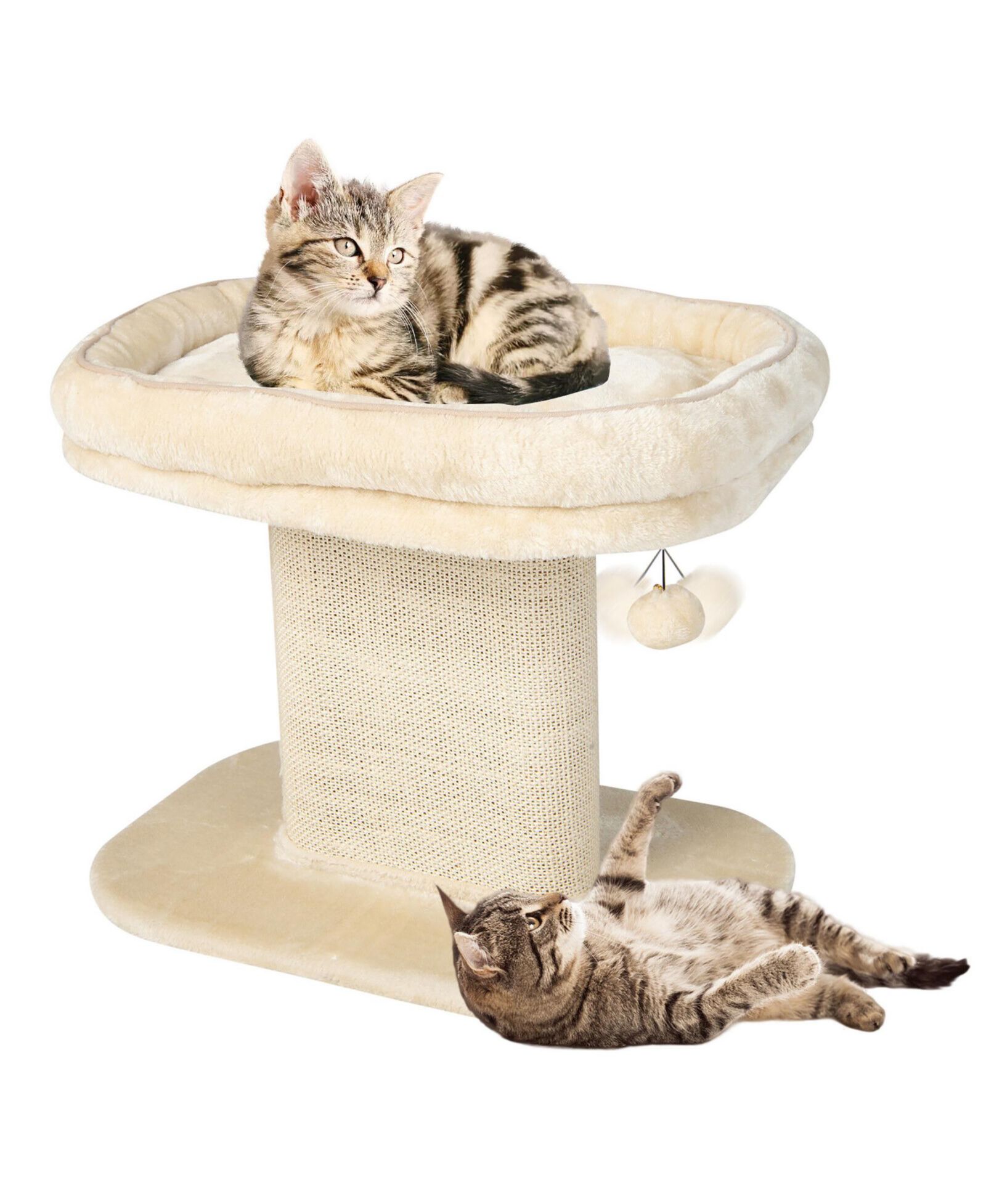 Gymax Modern Cat Tree Tower Cat Activity Tower w/ Large Plush Perch