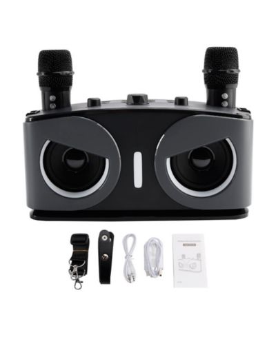 Система караоке Artudatech 20W с изменением голоса, 2 беспроводных микрофона, Bluetooth 5.3 и AUX для подключения к ТВ