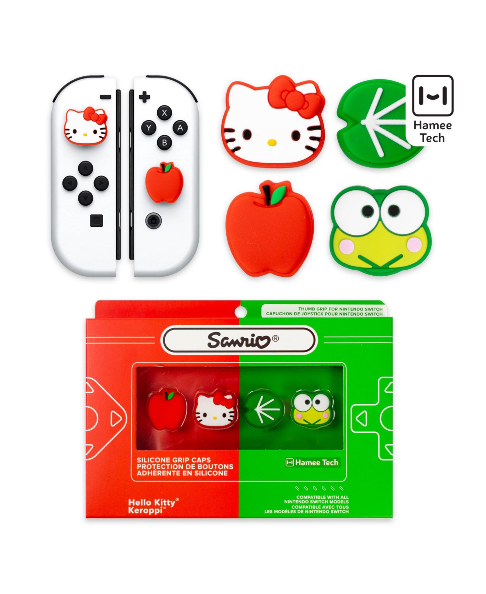 Накладки на стики Hamee Hello Kitty and Friends для Nintendo Switch OLED/Switch Lite