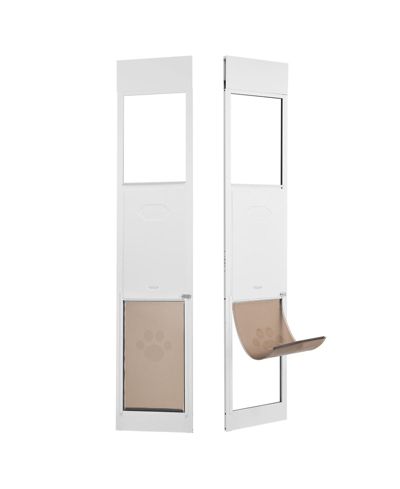 COZITO Aluminum Sliding Glass Pet Door Insert, Adjustable Height, Large