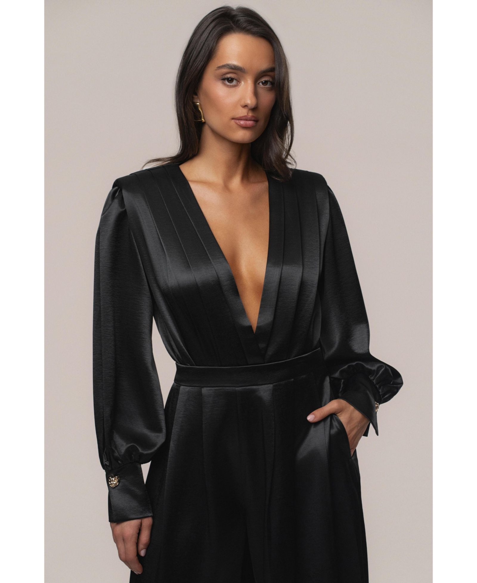 JLUXLABEL Женский атласный боди