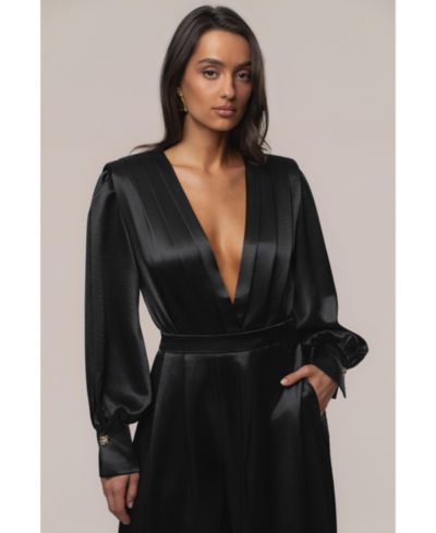 JLUXLABEL Women's Satin Radiance Bodysuit.