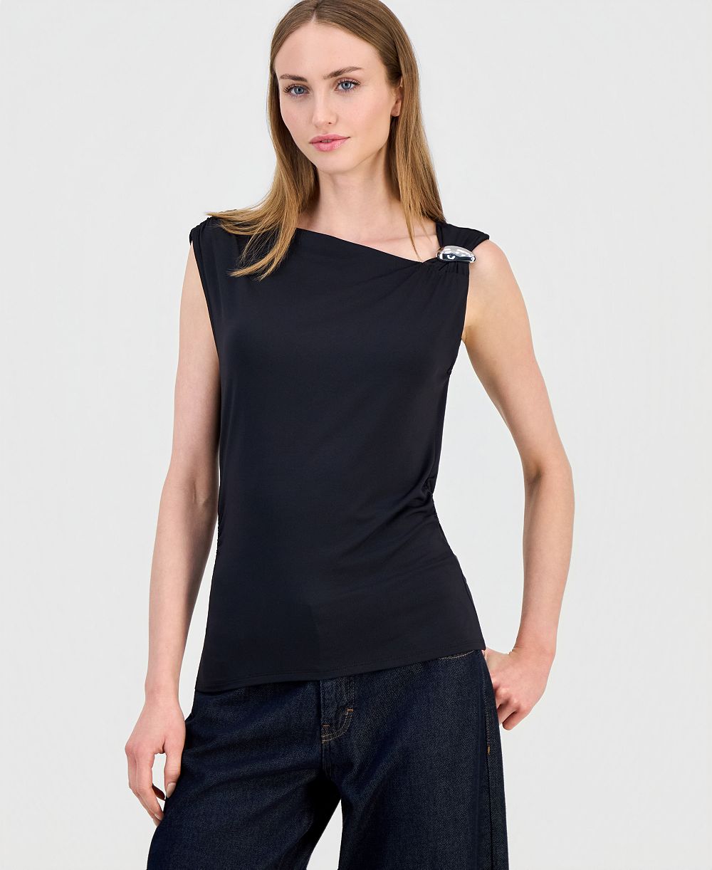 I.N.C. International Concepts Women's Hardware Detail Sleeveless Knit Top, Macy's Exclusive