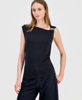 I.N.C. International Concepts Women's Hardware Detail Sleeveless Knit Top, Macy's Exclusive