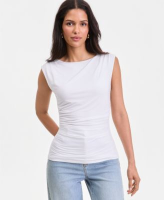 I.N.C. International Concepts Women's Sleeveless Boat-Neck Knit Top, Macy's Exclusive
