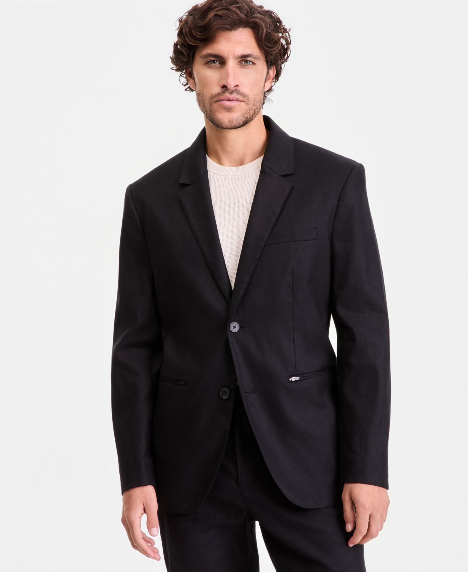 Alfani Men's Linen-Blend Tech Two-Button Blazer, Macy's Exclusive