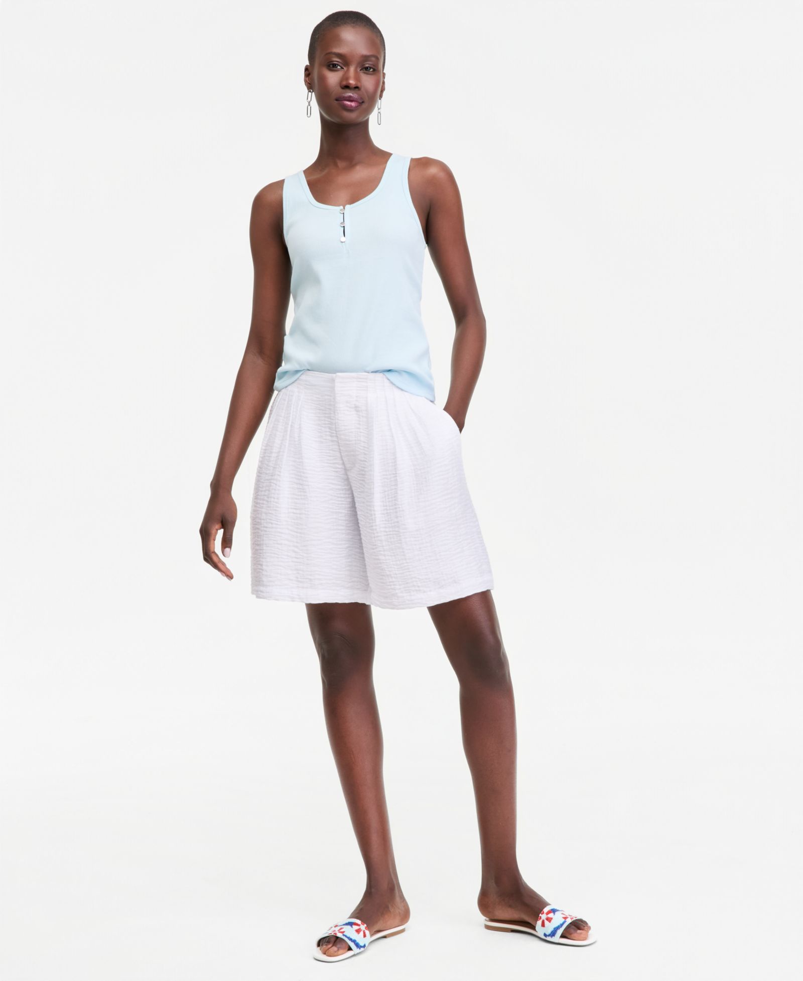On 34th Women's Pleated Gauze Shorts, Macy's Exclusive