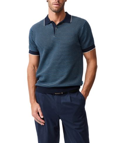 Мужская поло рубашка Rodd Gunn Oyster Island Cotton Striped Knit