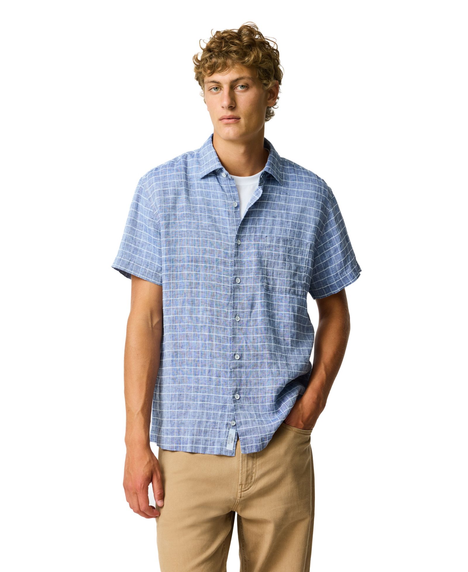 Rodd & Gunn Men's Regular Fit Croft View Short Sleeve Linen Shirt