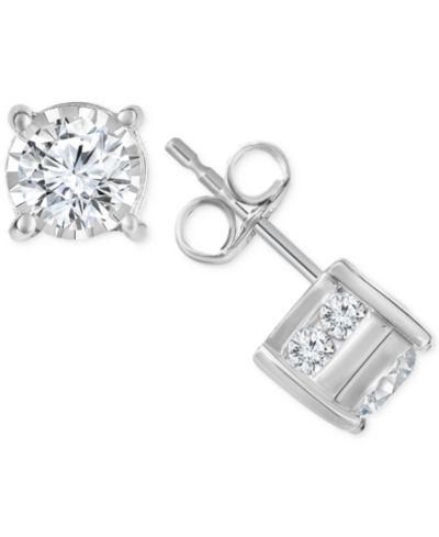 Trumiracle® Diamond Stud Earrings (1 ct. t.w.) in 14k White or Yellow Gold