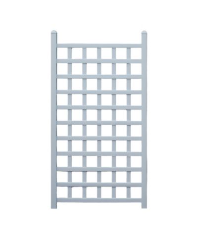 Dura-Trel Country Garden 35 x 66 Inch Vinyl Outdoor Garden Patio Trellis, White