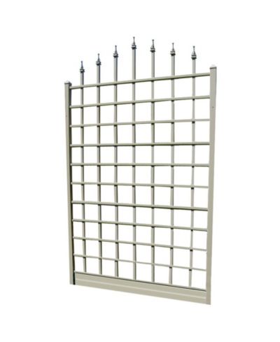 Dura-Trel Inc Dura-Trel Winchester 57 x 95 Inch PVC Vinyl Outdoor Garden Patio Trellis, White