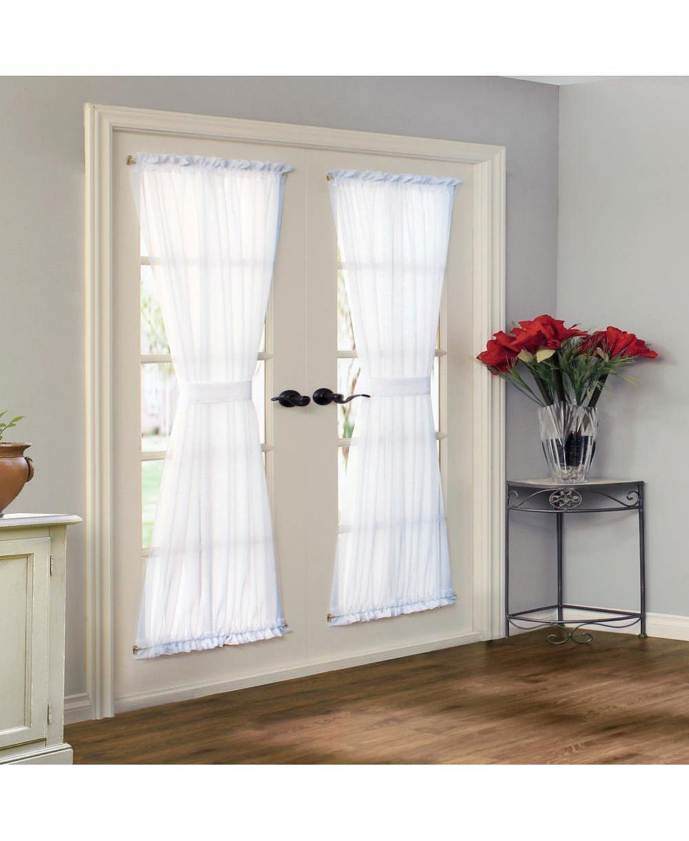 Thermavoile Rhapsody Lined Light Filtering Window Treatment for Doors Rod Pocket Curtain Door Panel 54" x 72"