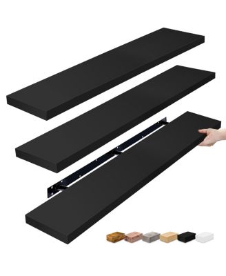 SORBUS 3 Pack 55 Inch Wall Mounted Floating Shelves - for Bathroom, Wall Decor for Bedroom, Kitchen, Living Room, Book Storage