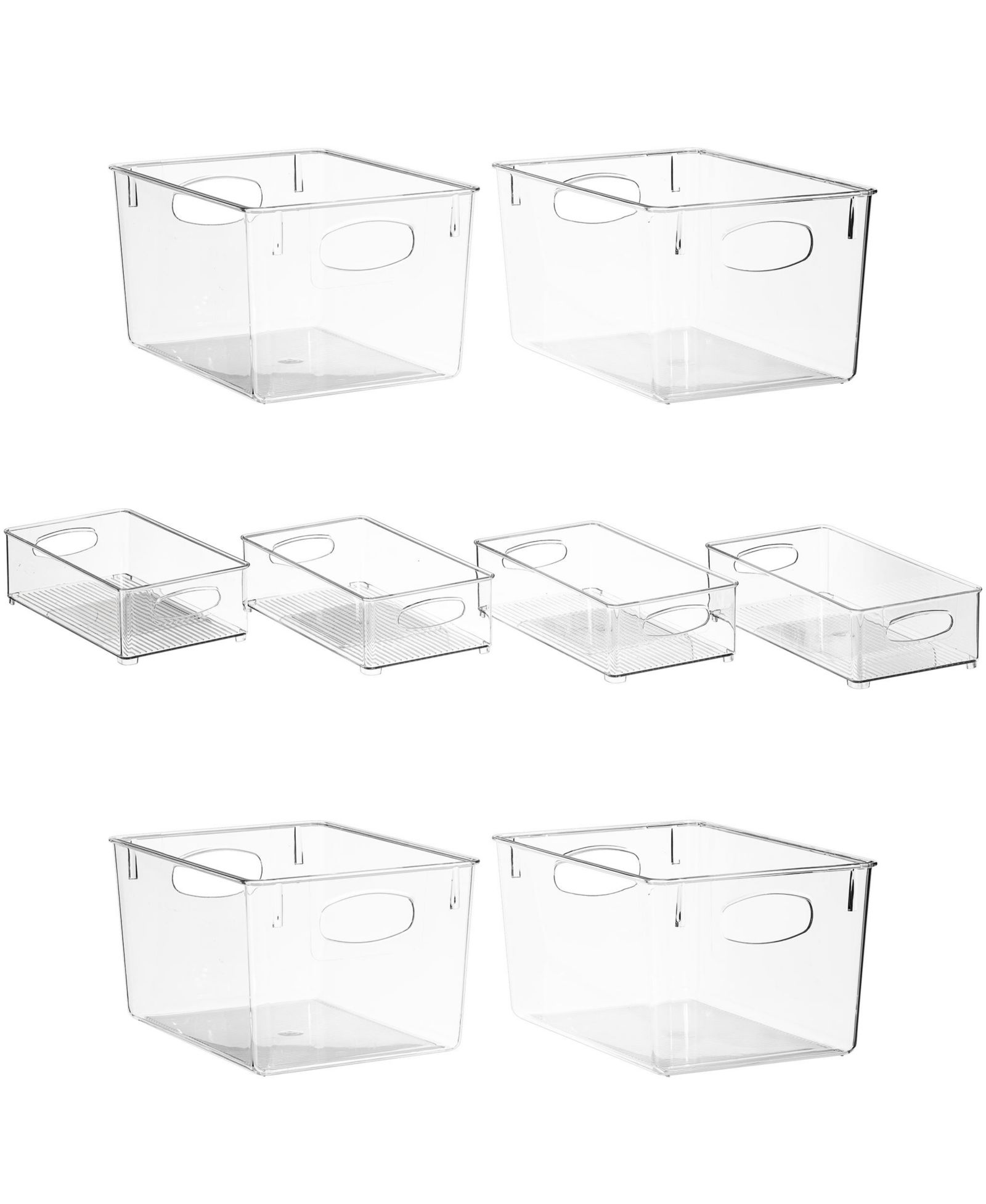 Контейнеры для хранения Sorbus 8 Piece Clear Plastic для кухни, холодильника, шкафа, кладовой
