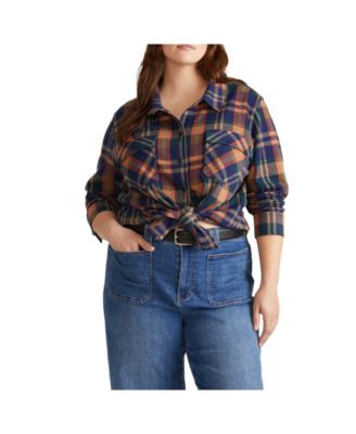 Рубашка Universal Standard Plus Size Maine Stretch Flannel