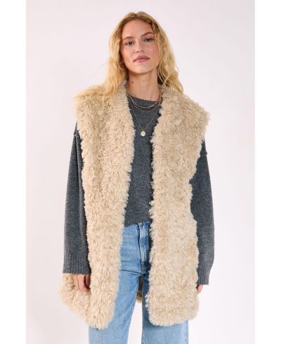 Женский жилет Nasty Gal Curly Faux Fur Borg
