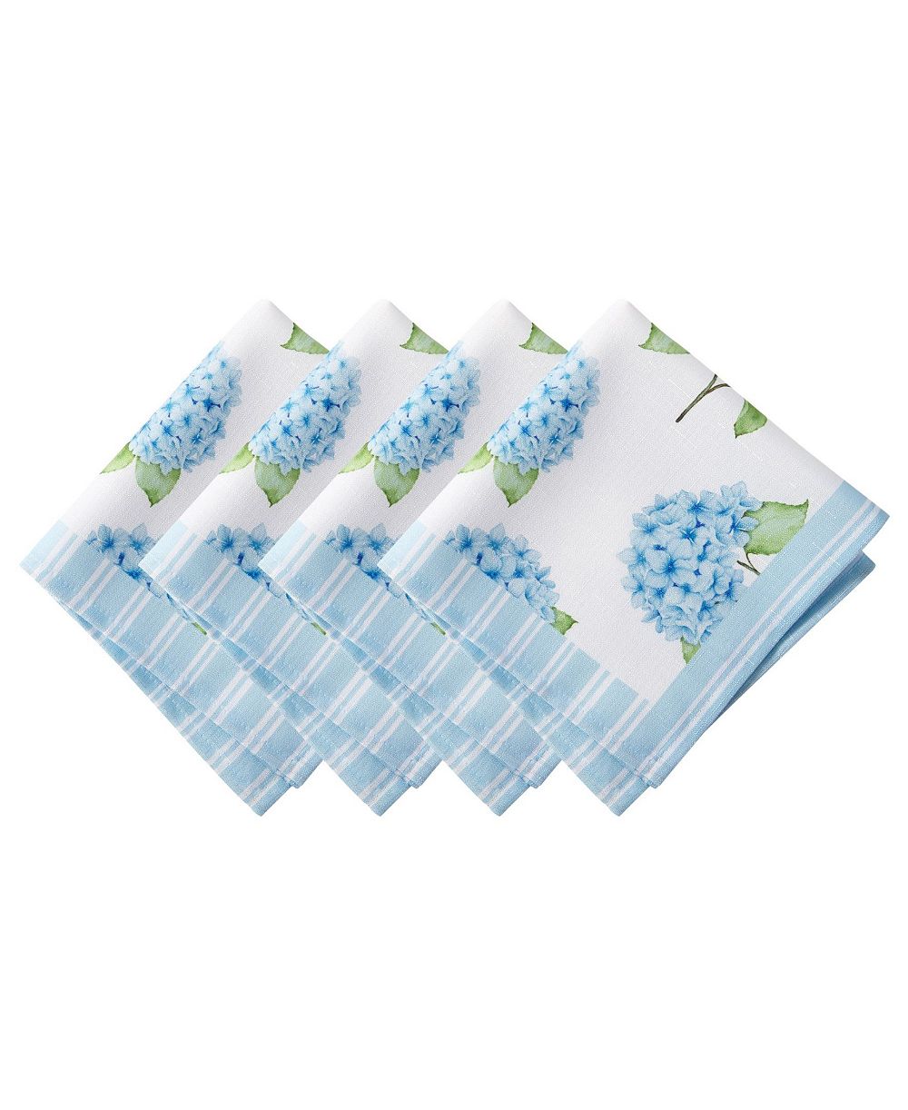 Elrene Nantucket Hydrangea Garden Napkins, Set of 4