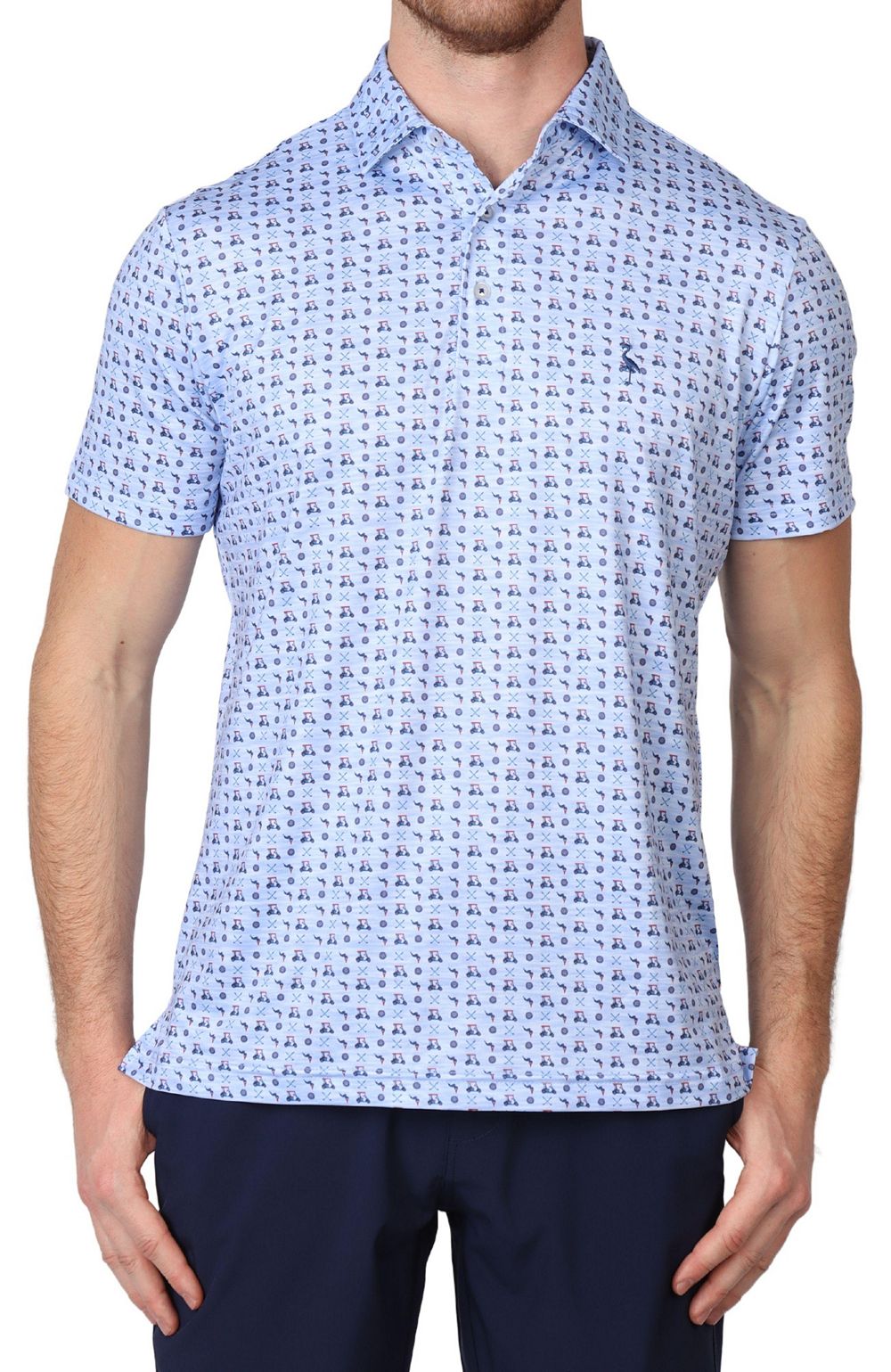 Tailorbyrd Men's Golf Carts Printed Performance Polo