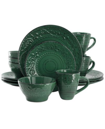 Elama Malibu 16-Pc. Dinnerware Set, Service For 4