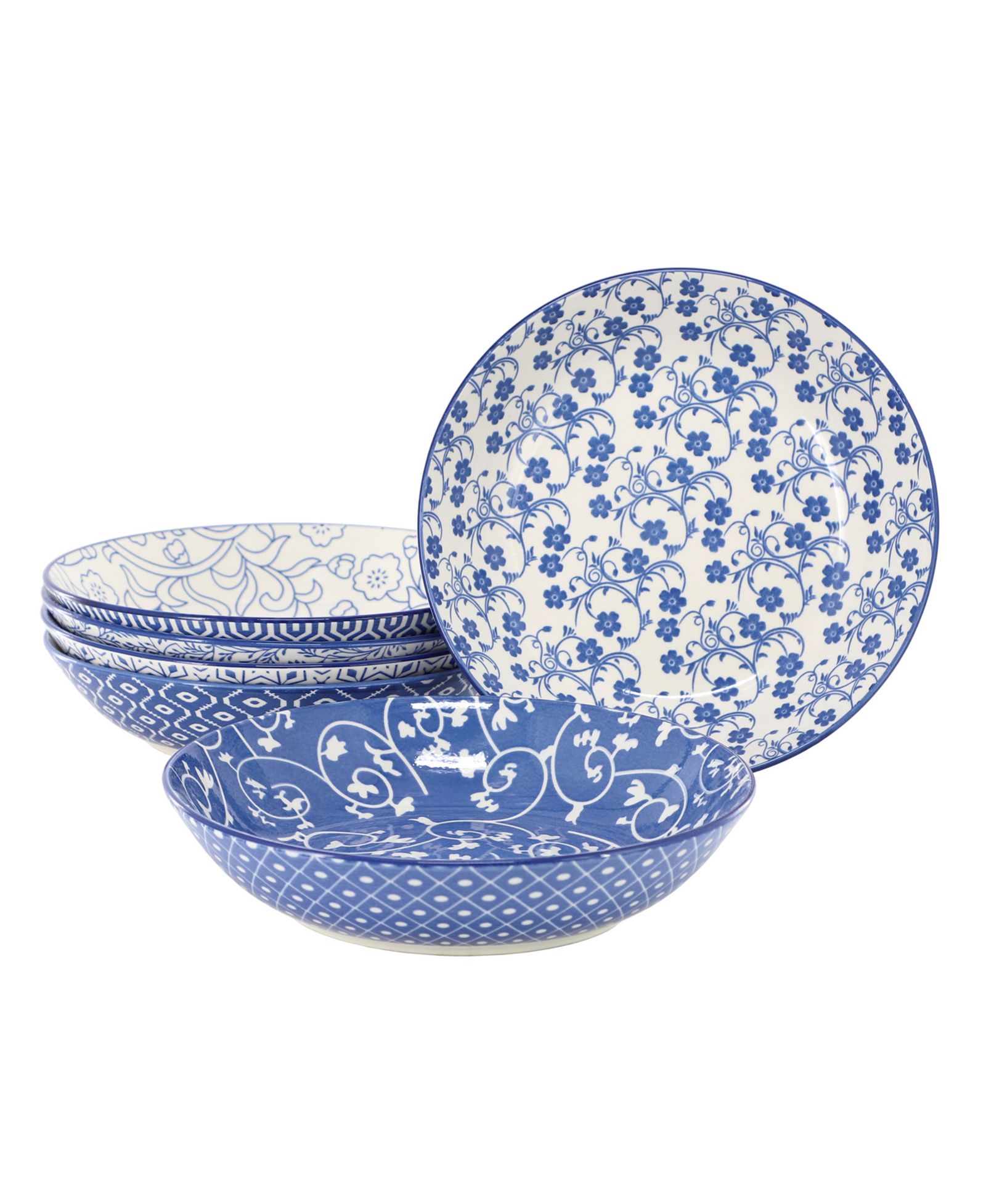 Elama Aurora Pasta Bowls, Set of 6