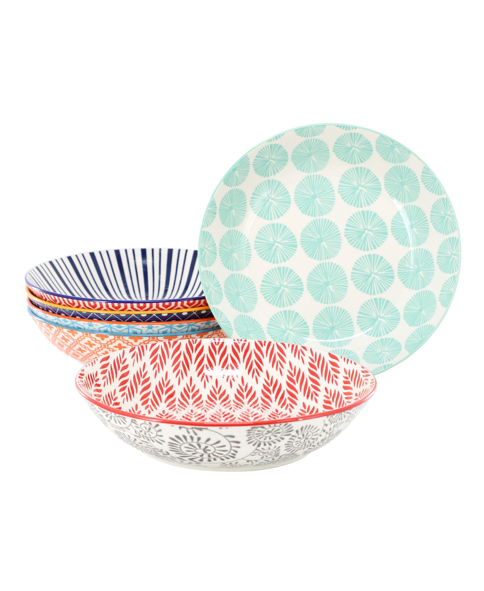 Elama Giovanna Pasta Bowls, Set of 6