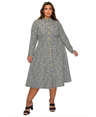 L I V D Платье Chelsea с пуговицами, Plus Size