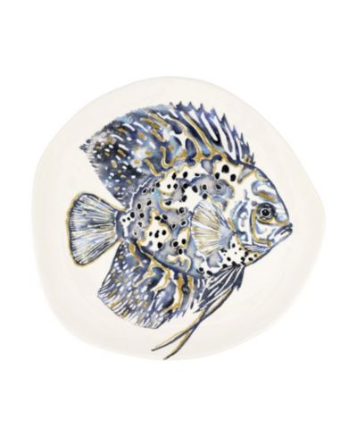 VIETRI Reef Discus Fish Oblong Round Platter
