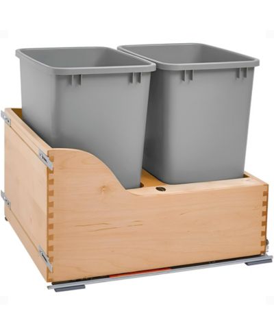Двойной выдвижной мусорный бак Rev-A-Shelf 35 qt. w/ Soft-close Slides, 4WCSC-2135DM-2