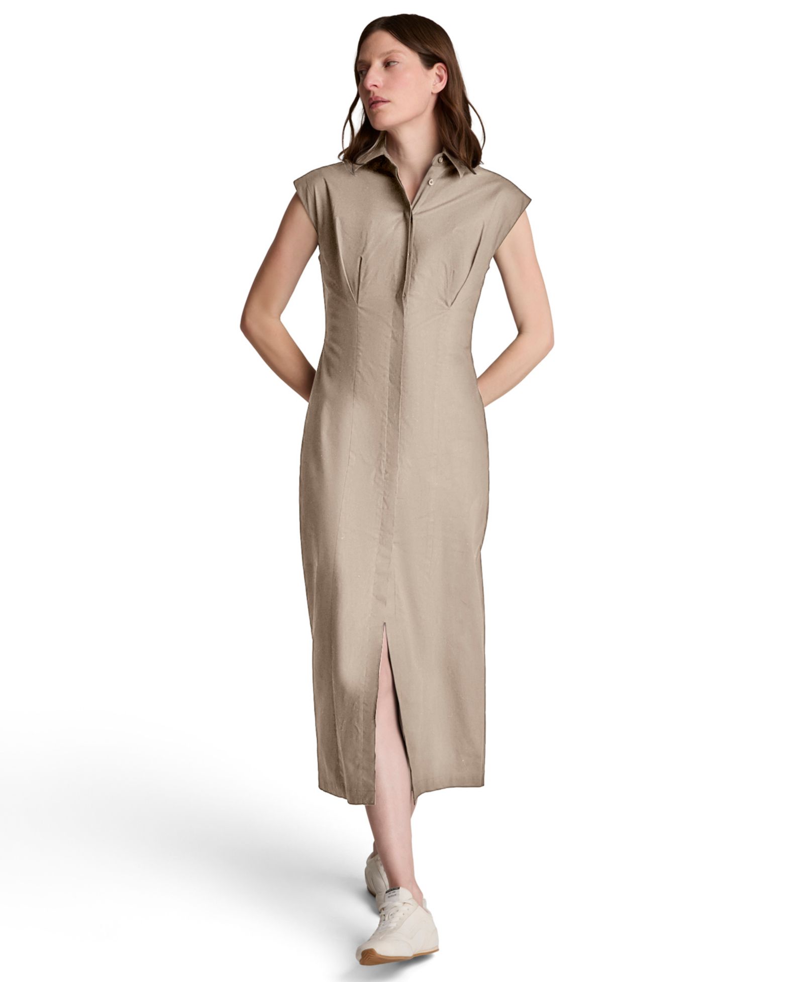 Kenneth Cole Women's Collared Button-Front Dress