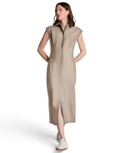 Kenneth Cole Women's Collared Button-Front Dress