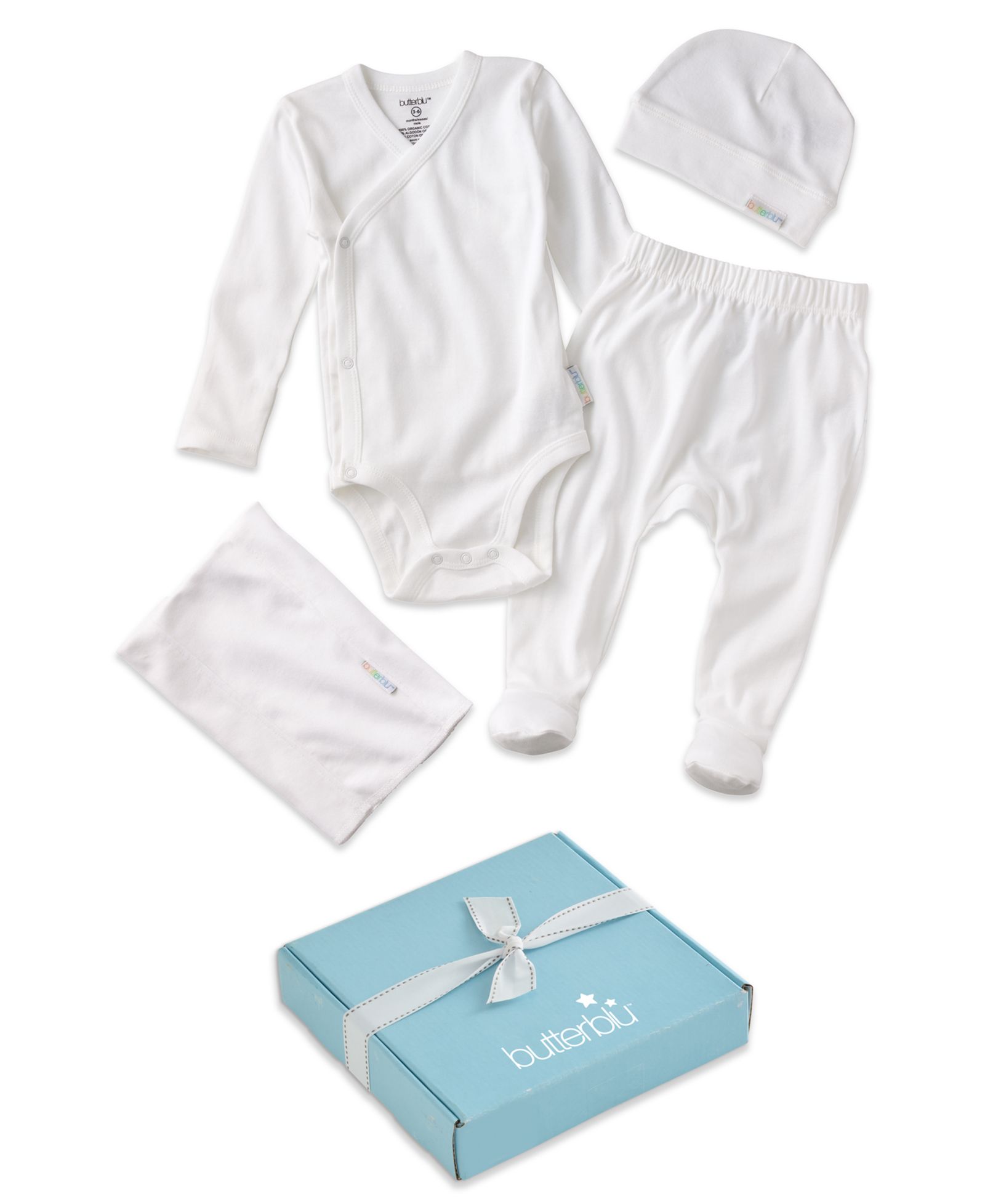 Детский подарочный набор butterblu Baby Boys' or Baby Girls' Organic Cotton Take Me Home 5-Piece Set