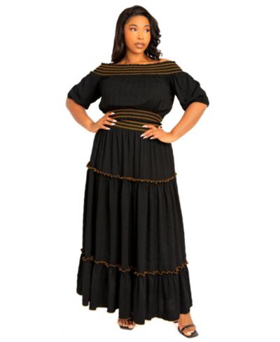 Комплект Buxom Couture Plus Size Smocked Top and Skirt