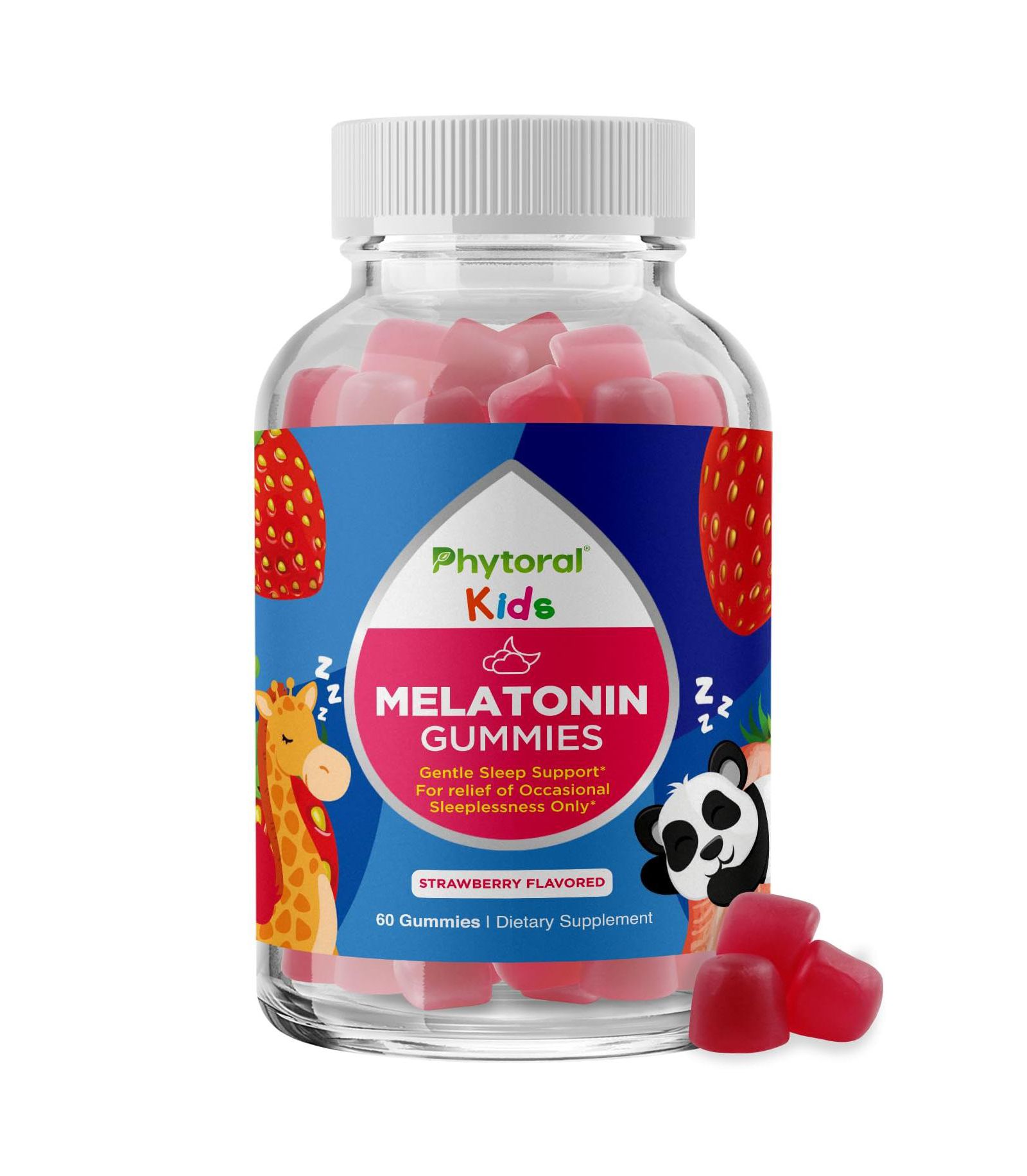 Желе Phytoral Melatonin Gummies Kids, Strawberry, 60ct