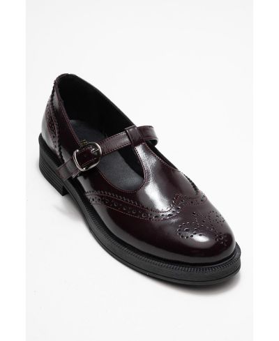 Burgundy patent leather