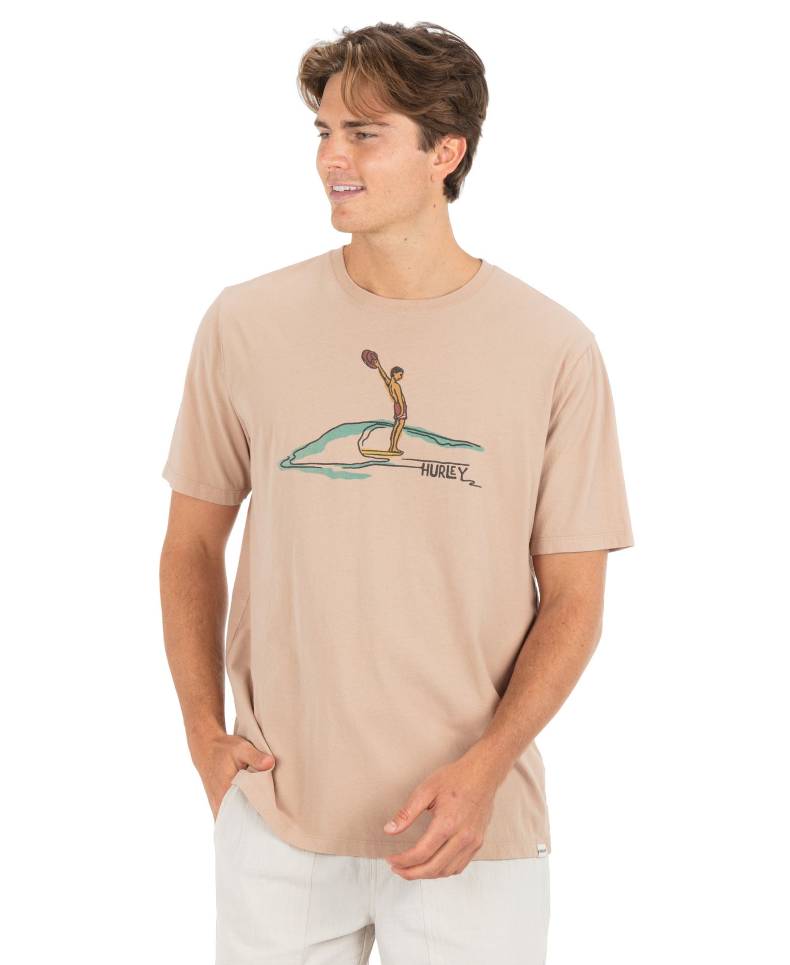 Hurley Мужская футболка Regular-Fit с круглым вырезом